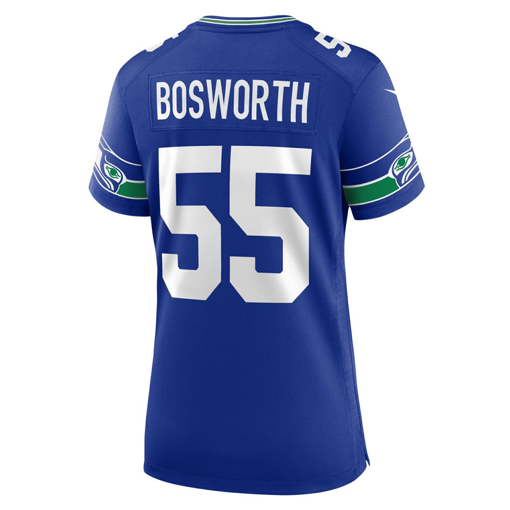Nike Brian Bosworth Seattle Seahawks Women's Throwback Retired Player Game Jersey Royal