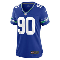 Nike Jarran Reed Seattle Seahawks Women's Throwback Player Game Jersey Royal