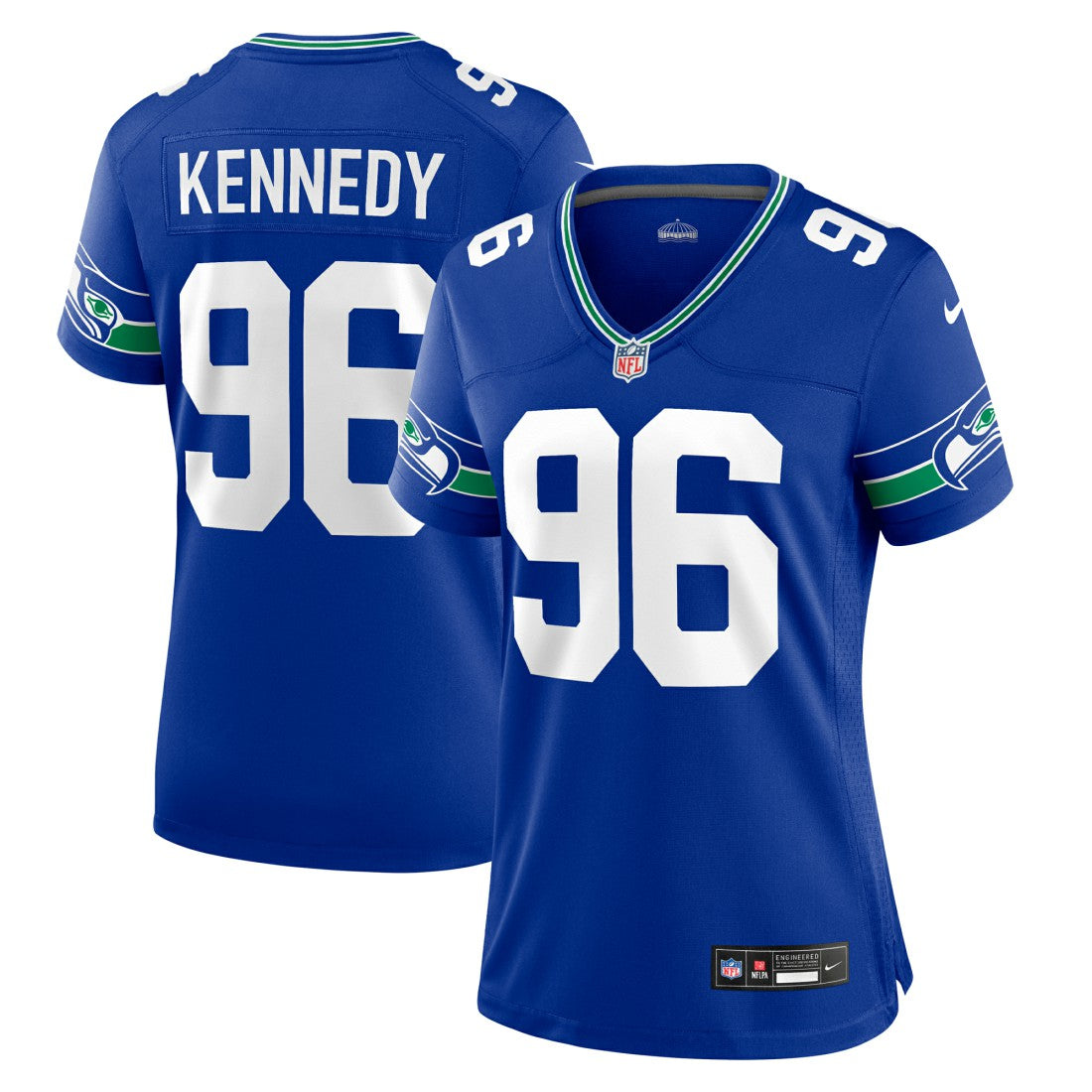 Nike Cortez Kennedy Seattle Seahawks Women's Throwback Player Game Jersey Royal