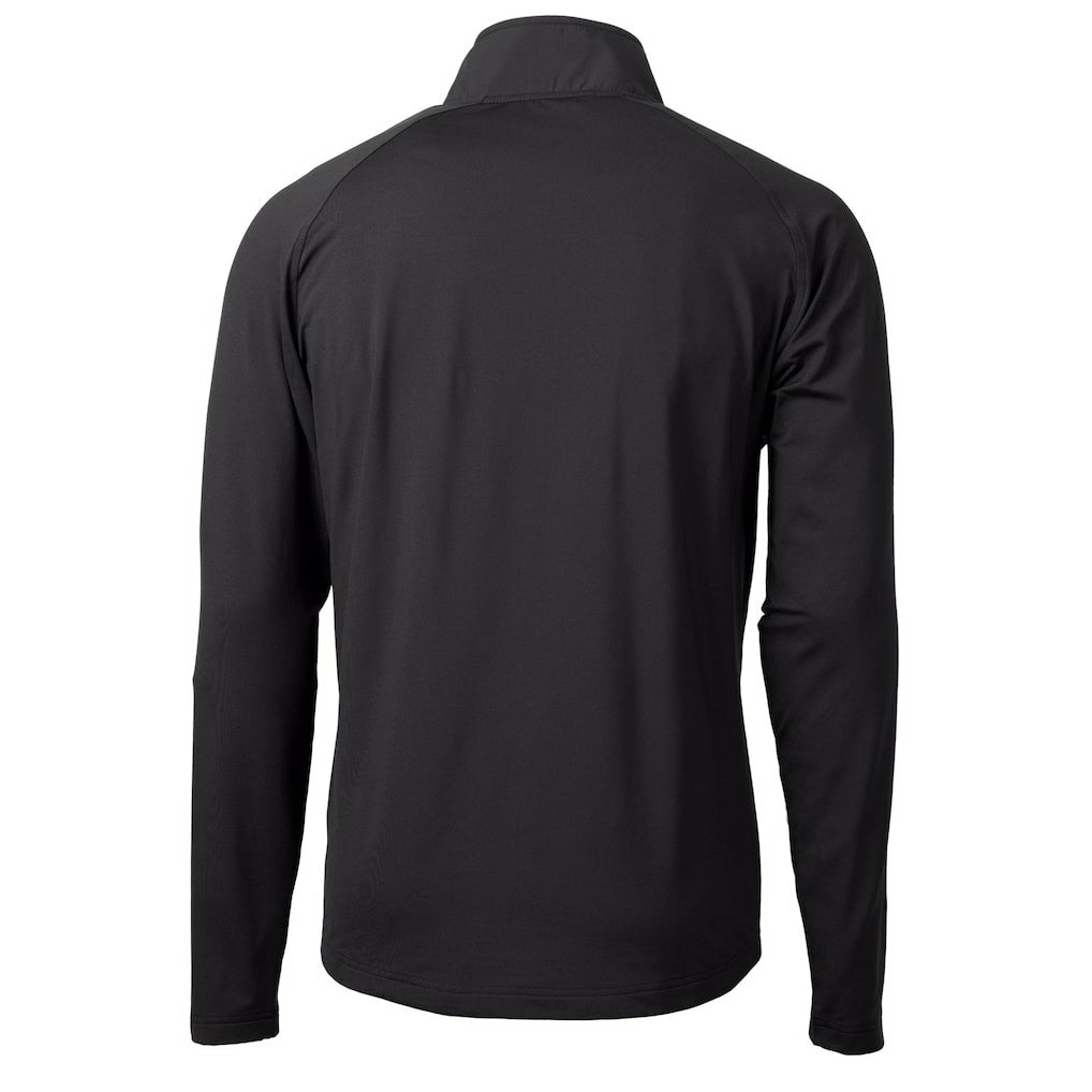 Philadelphia Eagles Cutter & Buck Adapt Eco Knit Hybrid Recycled Quarter-Zip Pullover Jacket Black