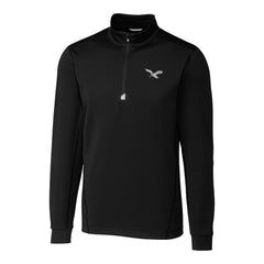 Philadelphia Eagles Cutter & Buck Traverse Stretch Quarter-Zip Pullover Black
