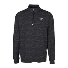 Philadelphia Eagles Cutter & Buck Traverse Camo Print Stretch Quarter-Zip Pullover Black