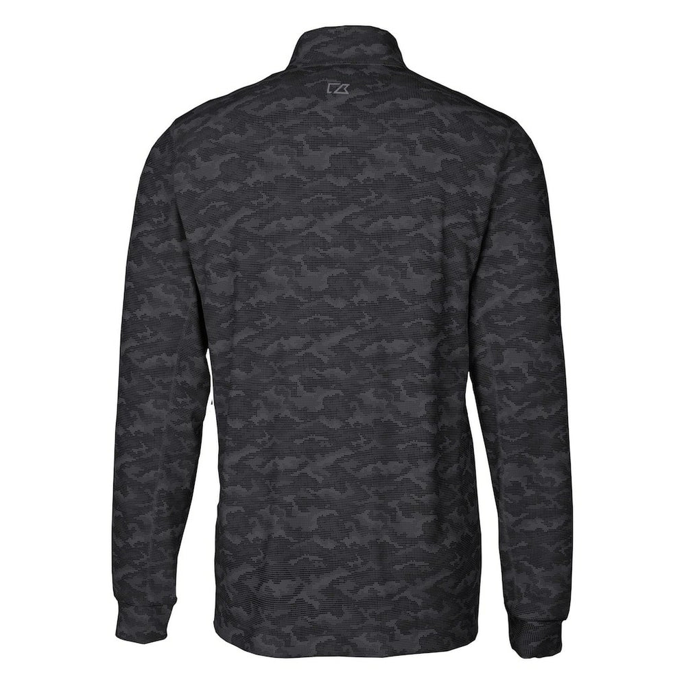 Philadelphia Eagles Cutter & Buck Traverse Camo Print Stretch Quarter-Zip Pullover Black