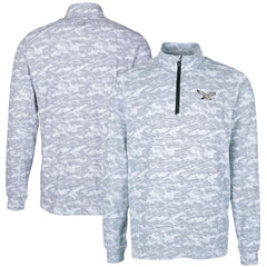 Philadelphia Eagles Cutter & Buck Traverse Camo Print Stretch Quarter-Zip Pullover Charcoal