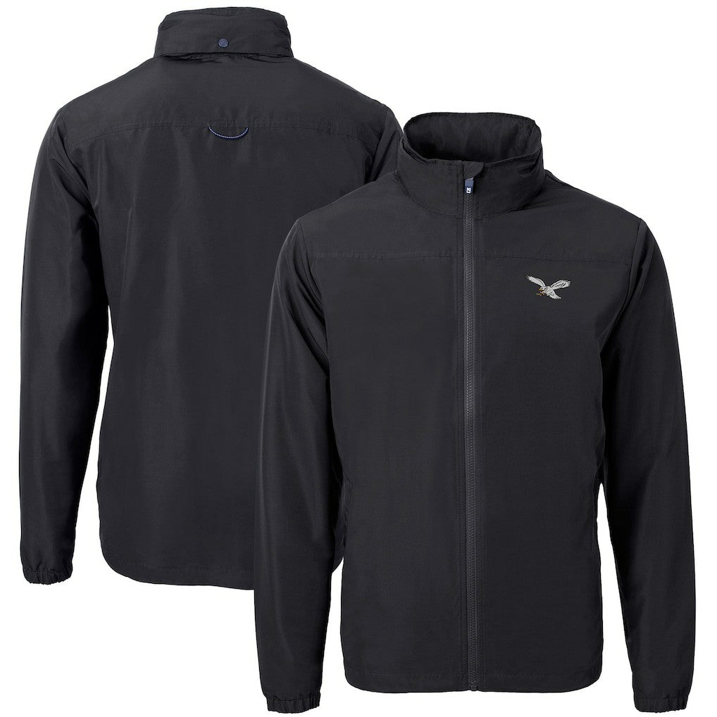 Philadelphia Eagles Cutter & Buck Charter Eco Recycled Full-Zip Jacket Black