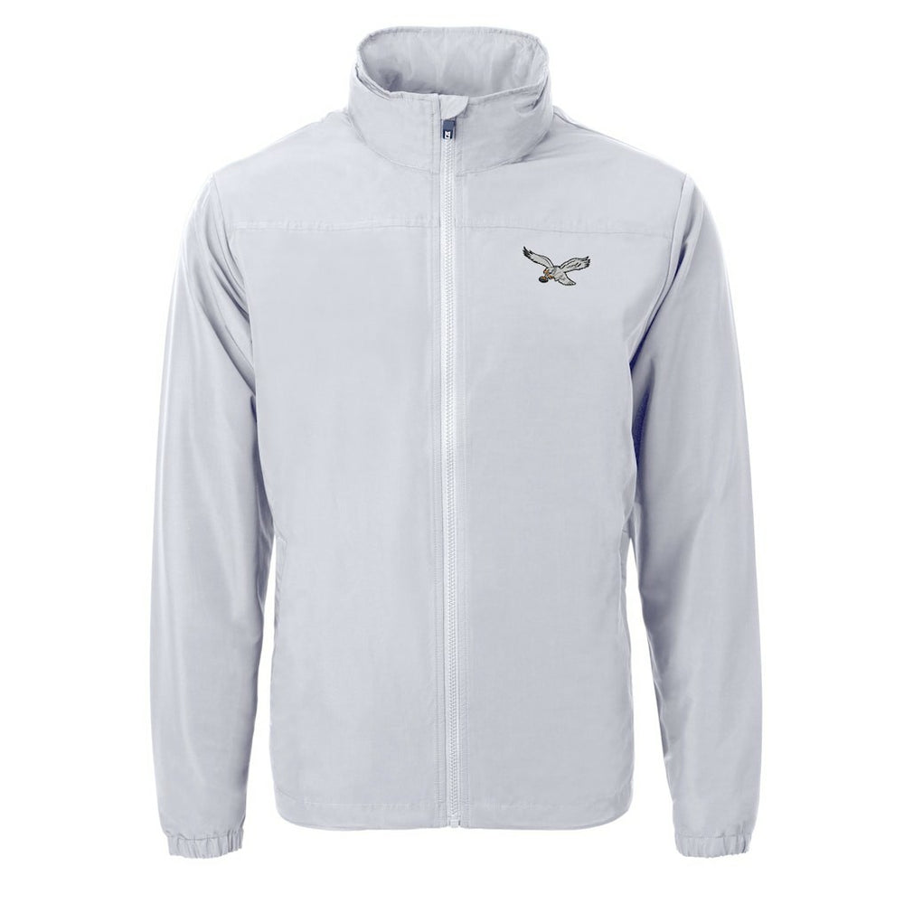 Philadelphia Eagles Cutter & Buck Charter Eco Recycled Full-Zip Jacket Silver