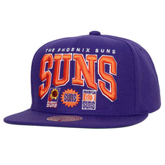 Phoenix Suns Champ Stack Snapback Hat Purple | Mitchell & Ness online