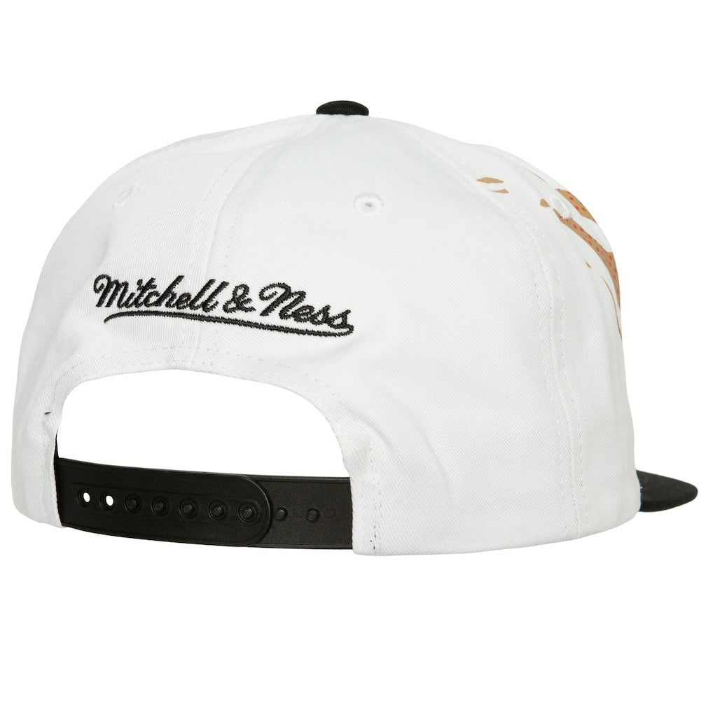 Philadelphia 76ers Hot Fire Snapback Hat White | Mitchell & Ness for sale