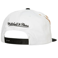 Philadelphia 76ers Hot Fire Snapback Hat White | Mitchell & Ness for sale