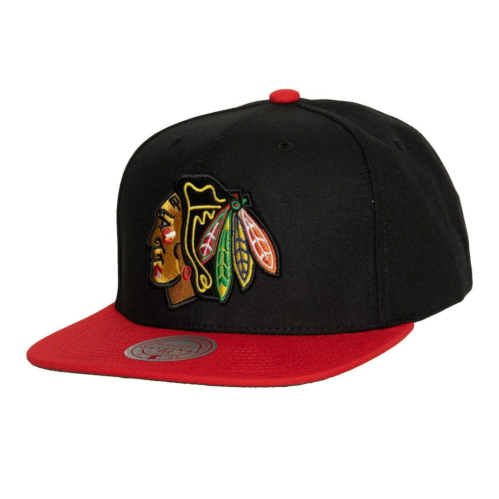 Chicago Blackhawks Mitchell & Ness Core Team Ground 2.0 Snapback Hat - Black - NHL 200398851