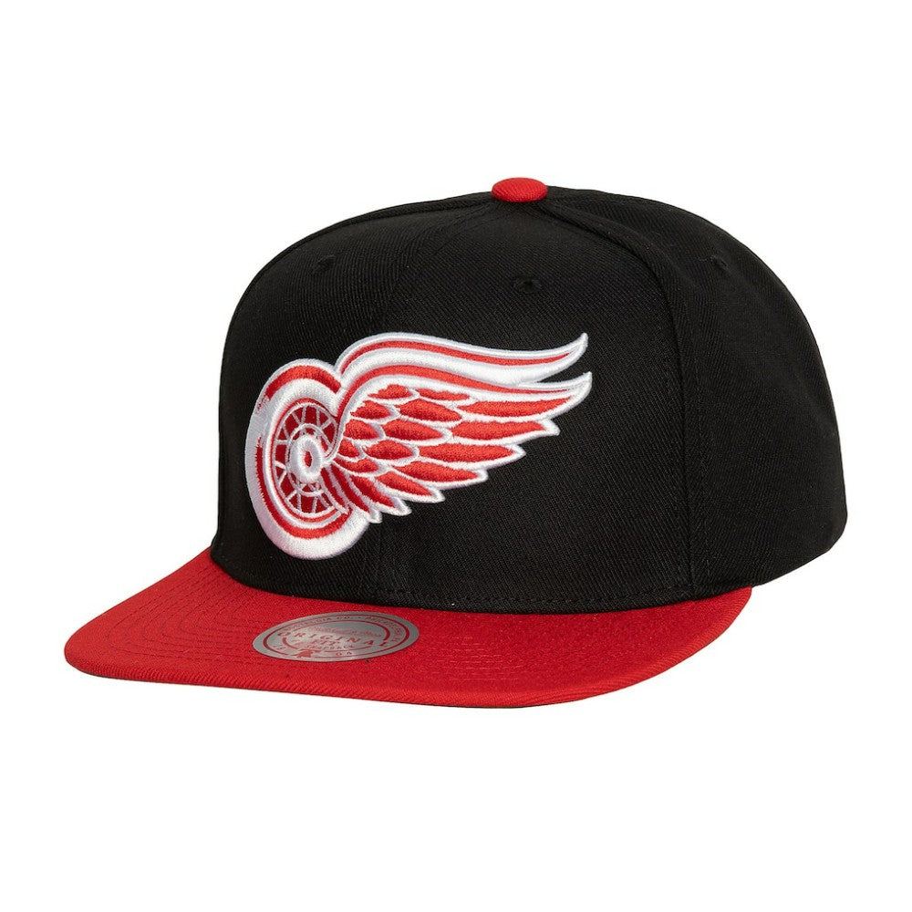 Detroit Red Wings Mitchell & Ness Core Team Ground 2.0 Snapback Hat - Black - NHL 200398852