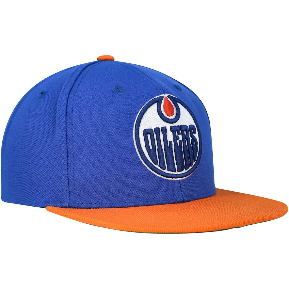 Edmonton Oilers Mitchell & Ness Core Team Ground 2.0 Snapback Hat - Blue - NHL 200398867