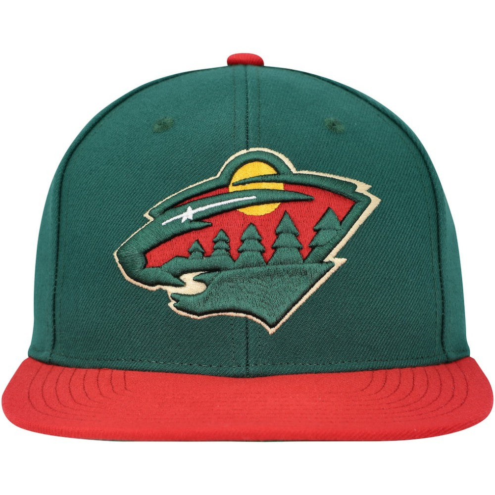 Minnesota Wild Mitchell & Ness Core Team Ground 2.0 Snapback Hat - Green - NHL 200398869