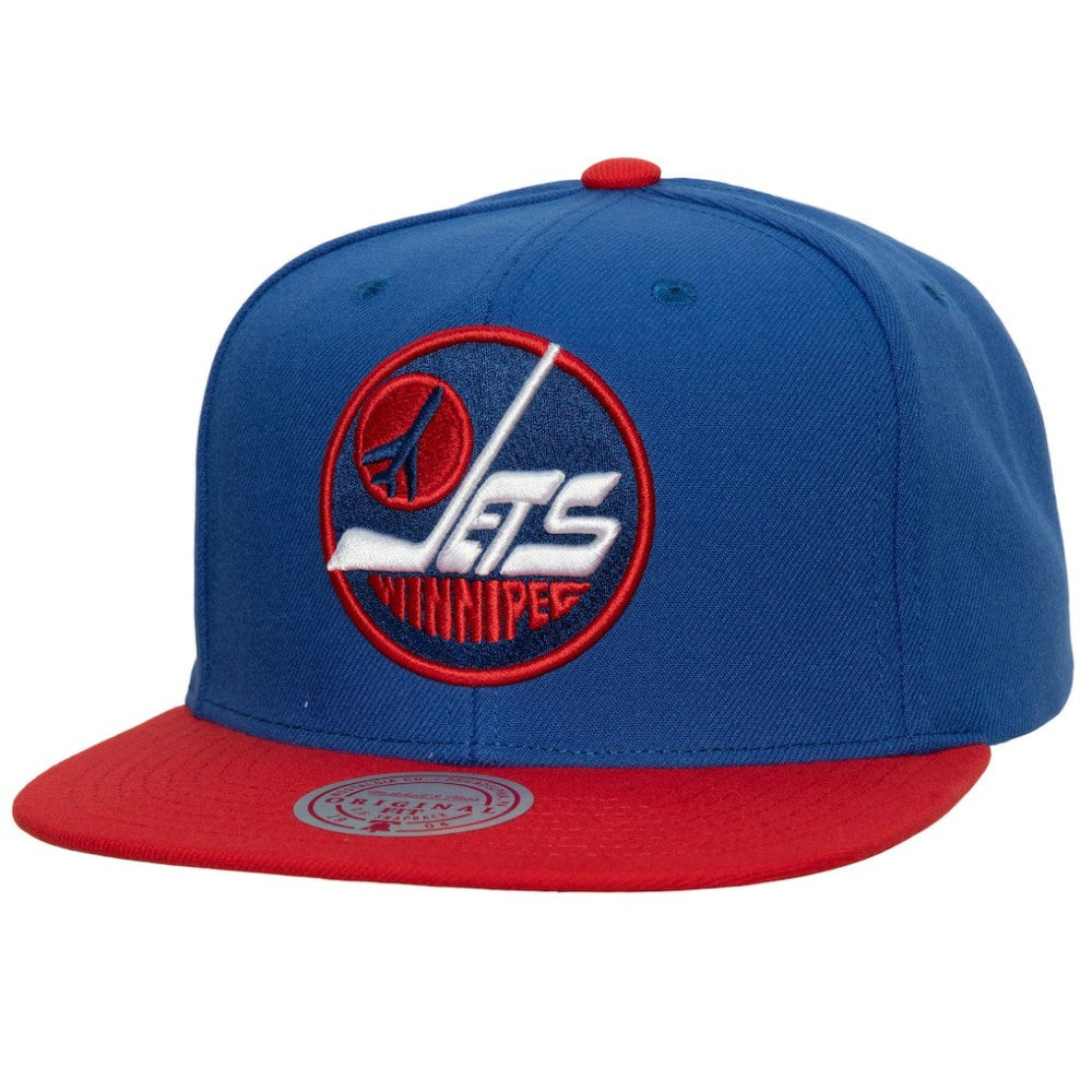 Winnipeg Jets Mitchell & Ness Core Team Ground 2.0 Snapback Hat - Blue - NHL 200398875