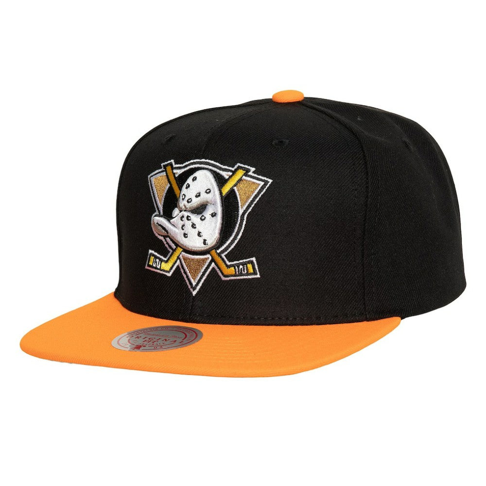 Anaheim Ducks Mitchell & Ness Core Team Ground 2.0 Snapback Hat - Black - NHL 200398876