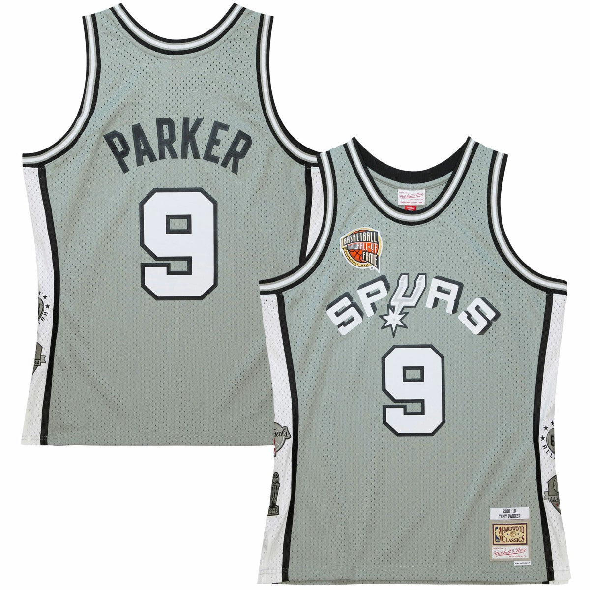 Tony Parker San Antonio Spurs Unisex Hall of Fame Class of 2023 Throwback Swingman Jersey Gray | Mitchell & Ness US