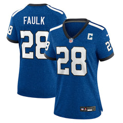 Nike Marshall Faulk Indianapolis Colts Women's Indiana Nights Alternate Game Jersey Royal