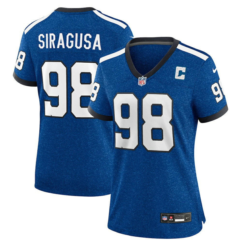 Nike Tony Siragusa Indianapolis Colts Women's Indiana Nights Alternate Game Jersey Royal