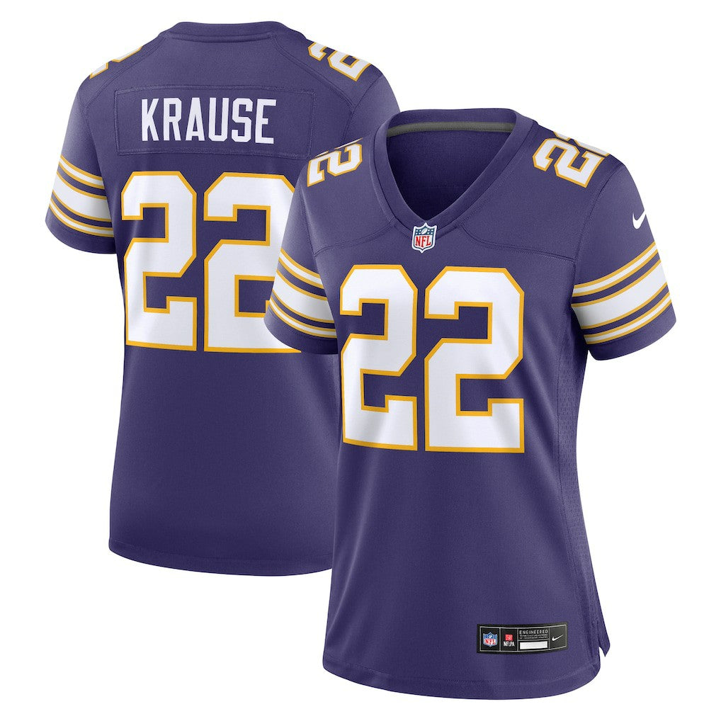 Nike Paul Krause Minnesota Vikings Women's Classic Retired Player Jersey Purple