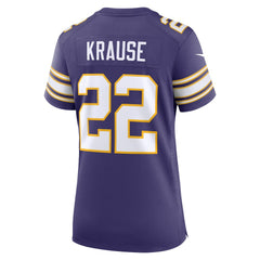 Nike Paul Krause Minnesota Vikings Women's Classic Retired Player Jersey Purple
