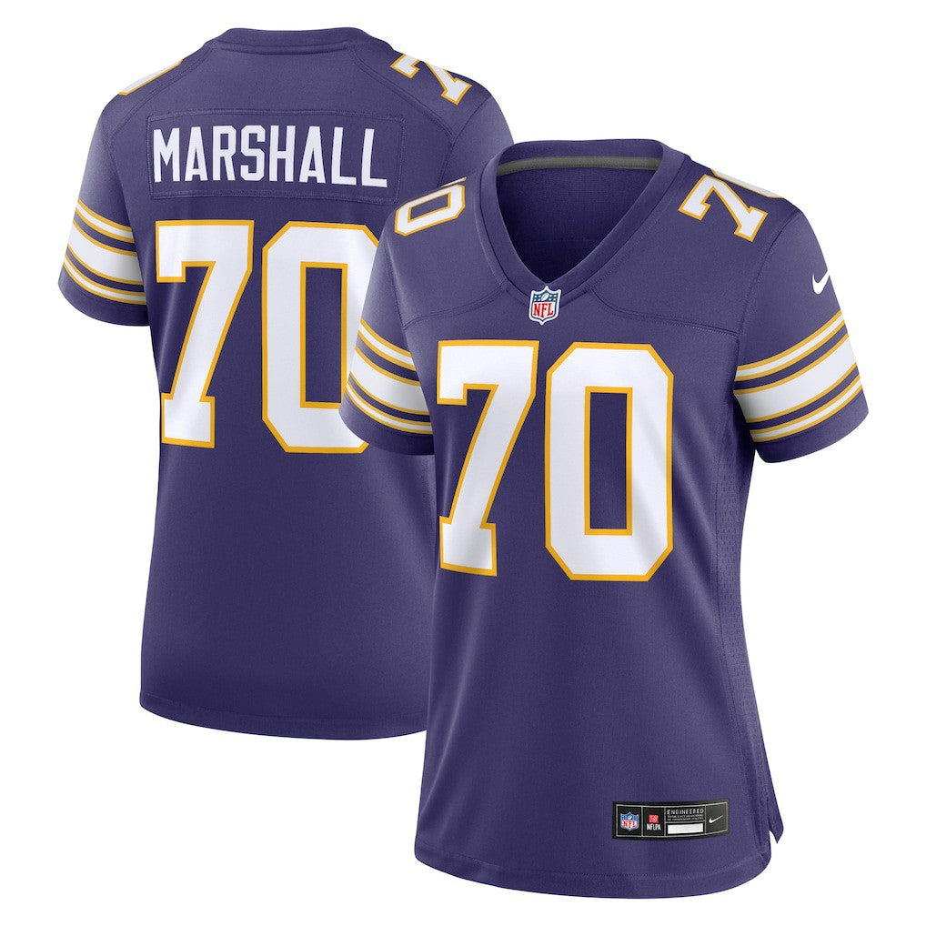 Nike Jim Marshall Minnesota Vikings Women's Classic Retired Player Jersey Purple