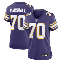 Nike Jim Marshall Minnesota Vikings Women's Classic Retired Player Jersey Purple