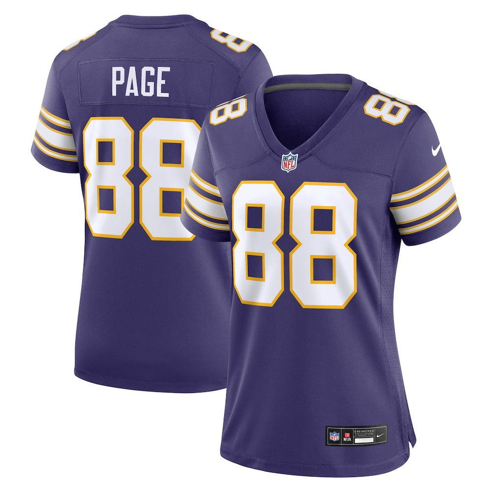 Nike Alan Page Minnesota Vikings Women's Classic Retired Player Jersey Purple