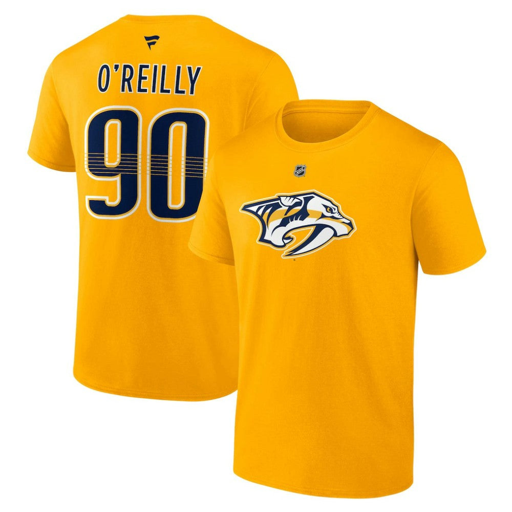 Ryan O'Reilly Nashville Predators Fanatics Authentic Stack Name & Number T-Shirt - Gold - NHL 200402713