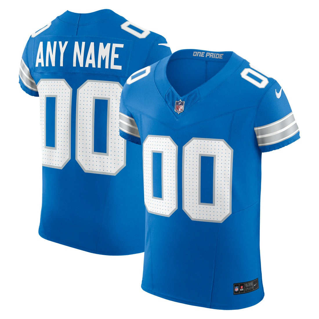 Nike Detroit Lions Team Vapor F.U.S.E. Elite Custom Jersey Blue