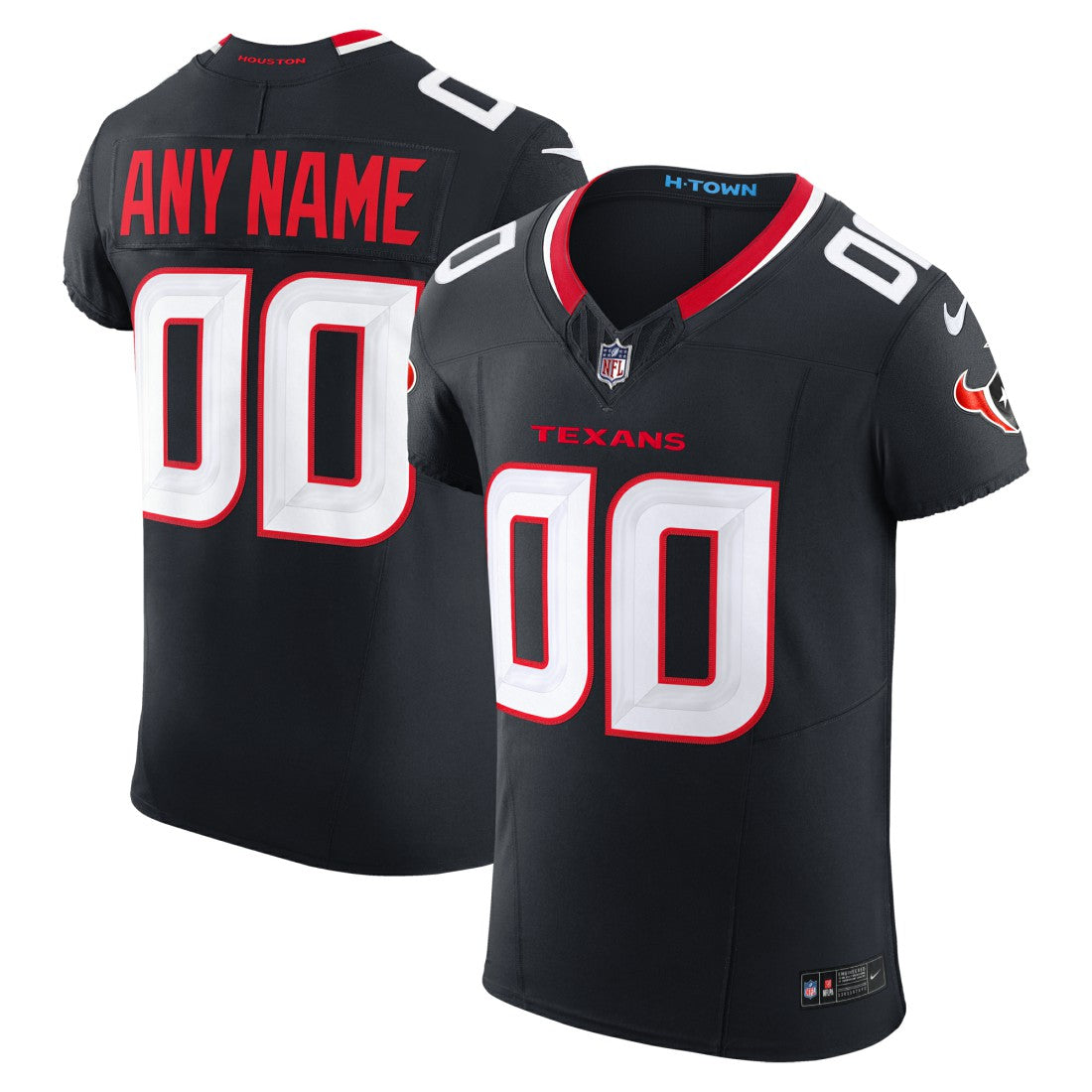 Nike Houston Texans Team Vapor F.U.S.E. Elite Custom Jersey Navy