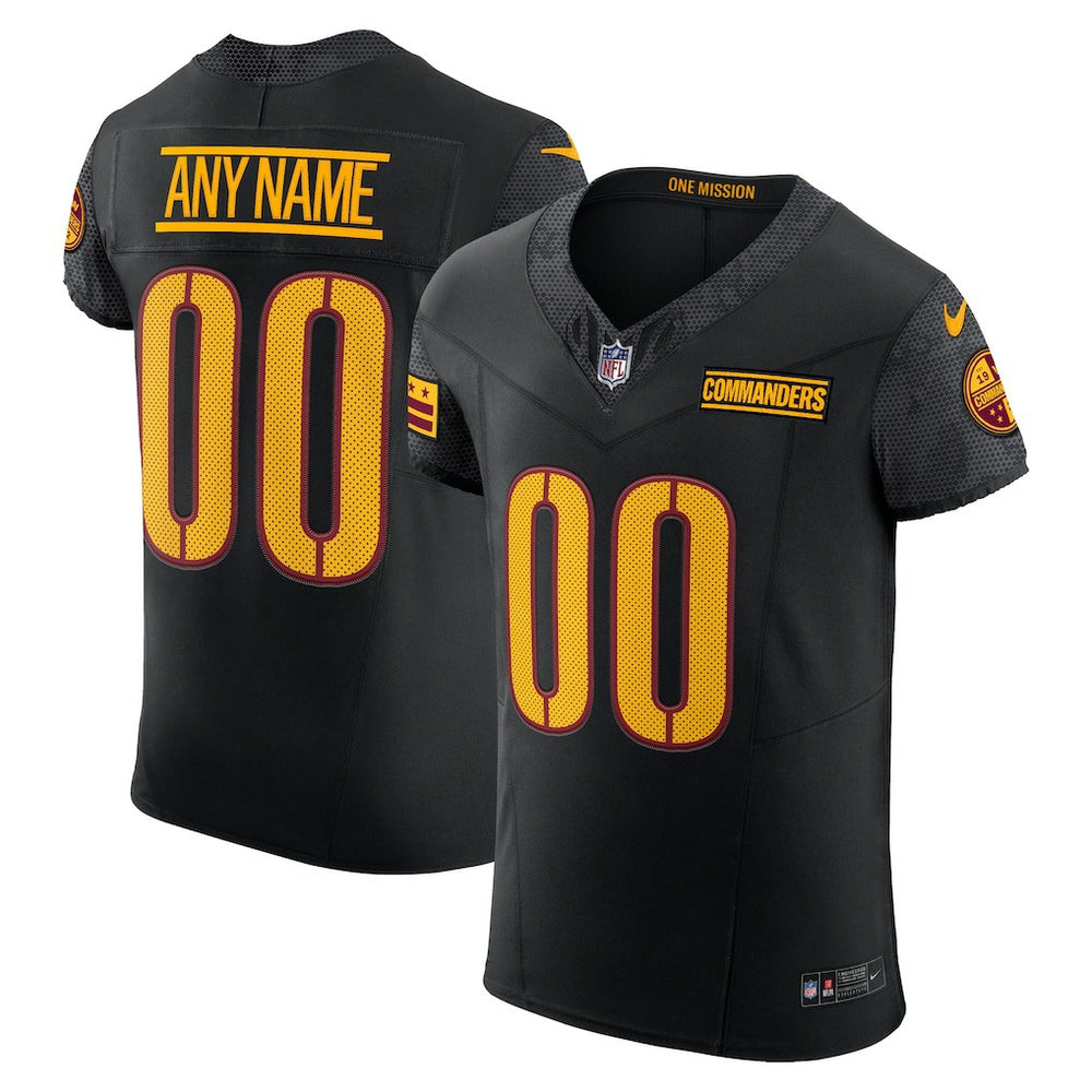 Nike Washington Commanders Alternate Vapor F.U.S.E. Elite Custom Jersey Black