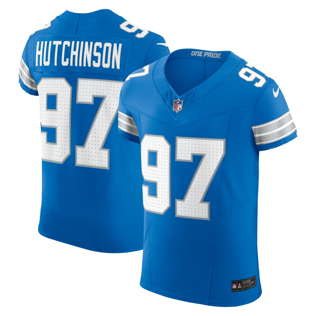 Nike Aidan Hutchinson Detroit Lions Vapor F.U.S.E. Elite Jersey Blue