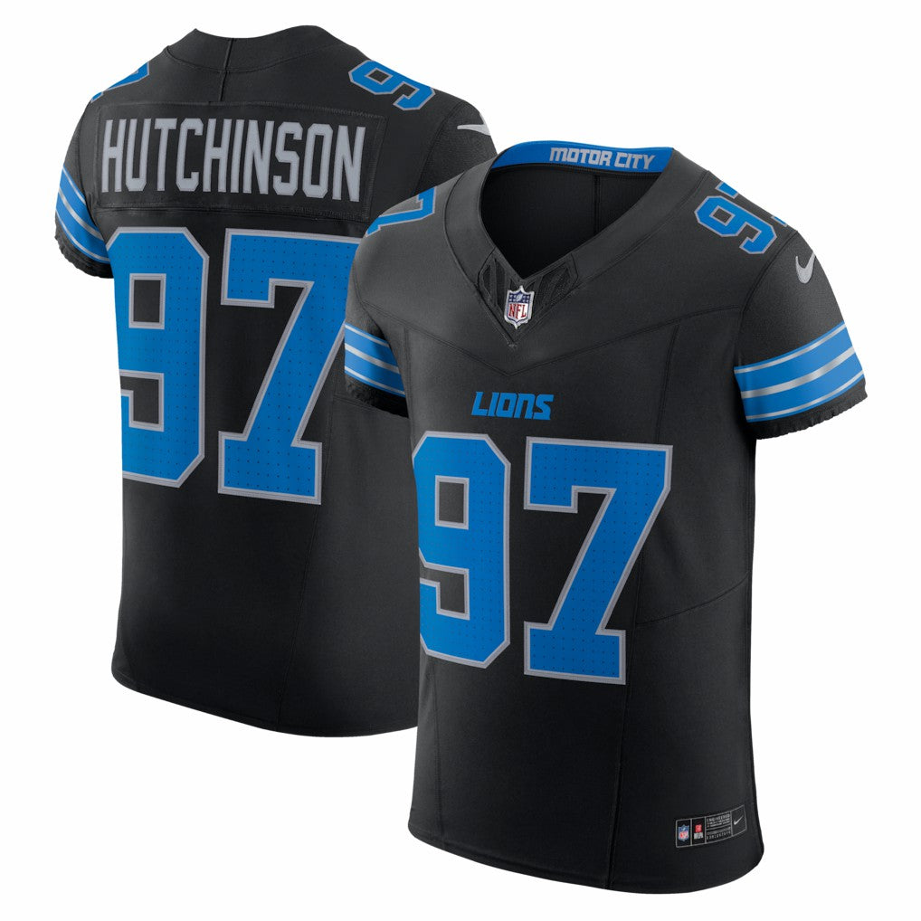 Nike Aidan Hutchinson Detroit Lions Alternate Vapor F.U.S.E. Elite Jersey Black