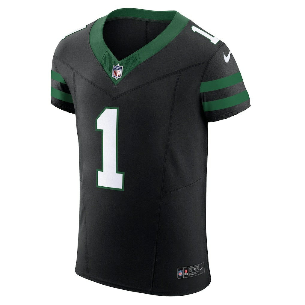 Nike Ahmad Sauce Gardner New York Jets Vapor F.U.S.E. Elite Jersey Vapor F.U.S.E. Elite Jersey Black