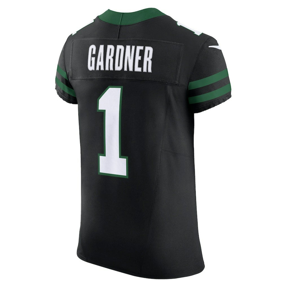 Nike Ahmad Sauce Gardner New York Jets Vapor F.U.S.E. Elite Jersey Vapor F.U.S.E. Elite Jersey Black