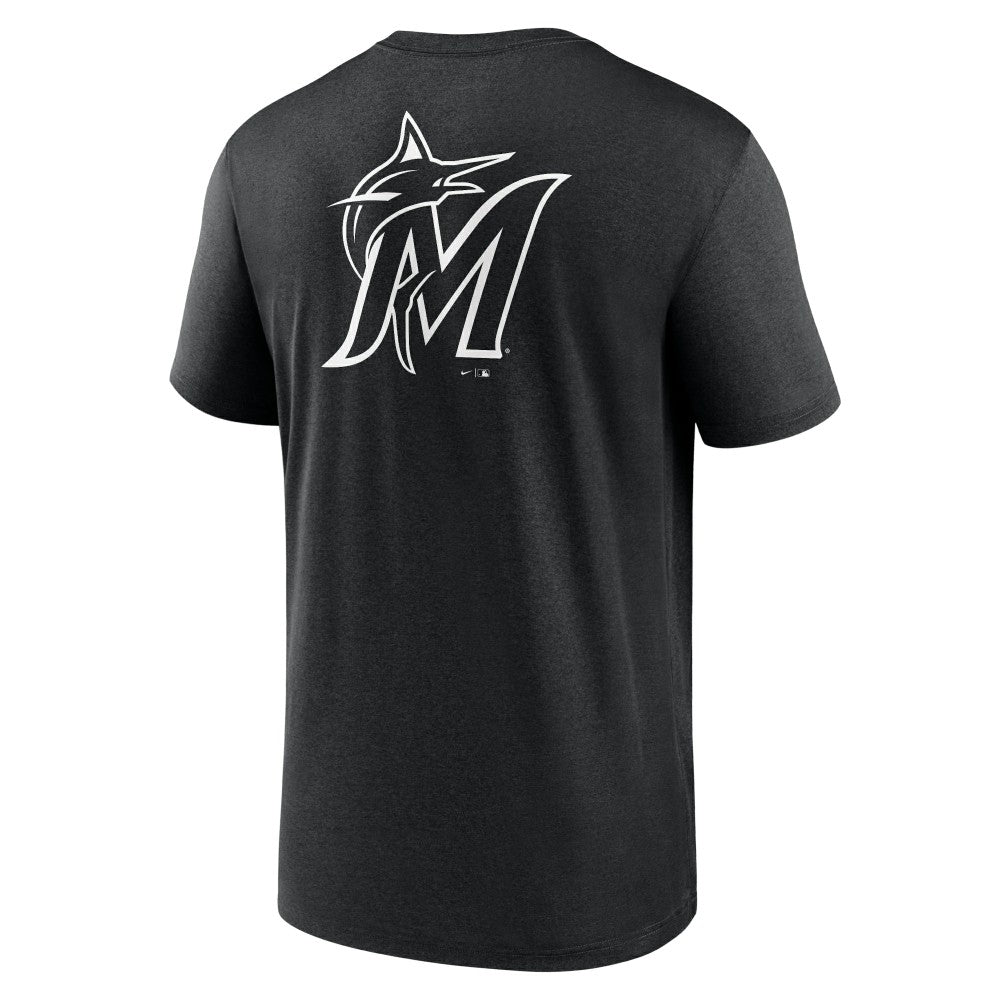 Miami Marlins Nike Fashion Over Shoulder Logo Legend T-Shirt - Black - Nike Sale