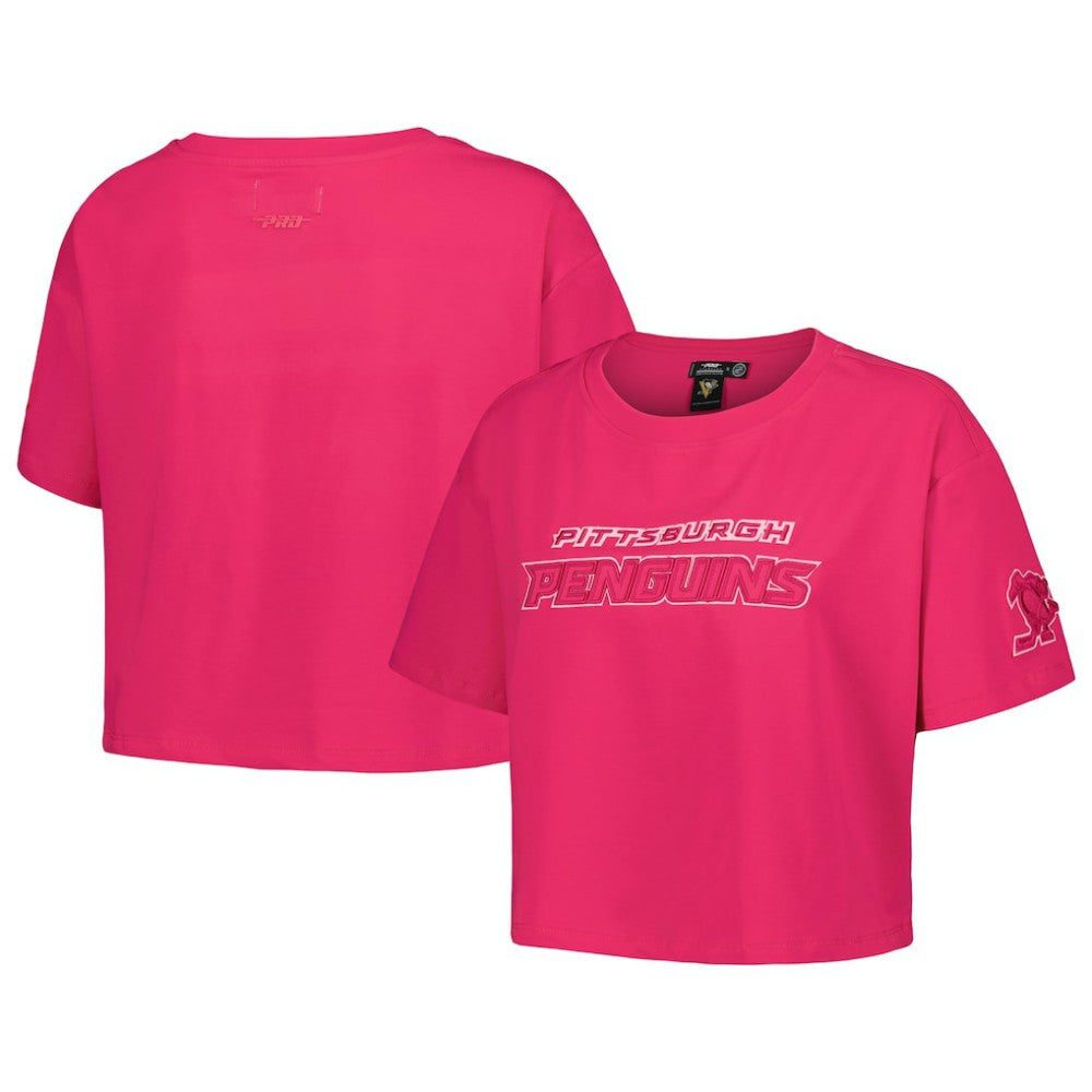Pittsburgh Penguins Pro Standard Women's Triple Pink Cropped Boxy T-Shirt - NHL 200410510