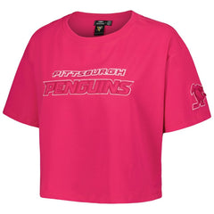 Pittsburgh Penguins Pro Standard Women's Triple Pink Cropped Boxy T-Shirt - NHL 200410510