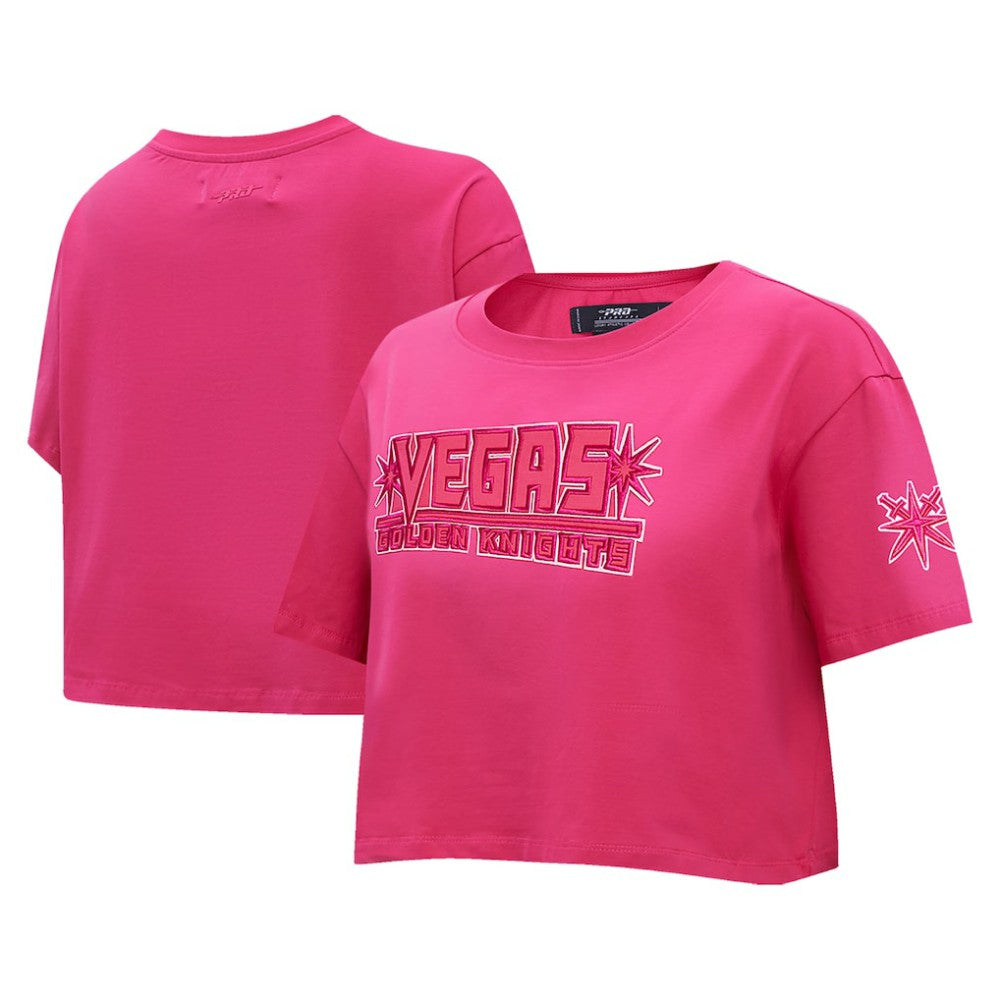 Vegas Golden Knights Pro Standard Women's Triple Pink Cropped Boxy T-Shirt - NHL 200410512