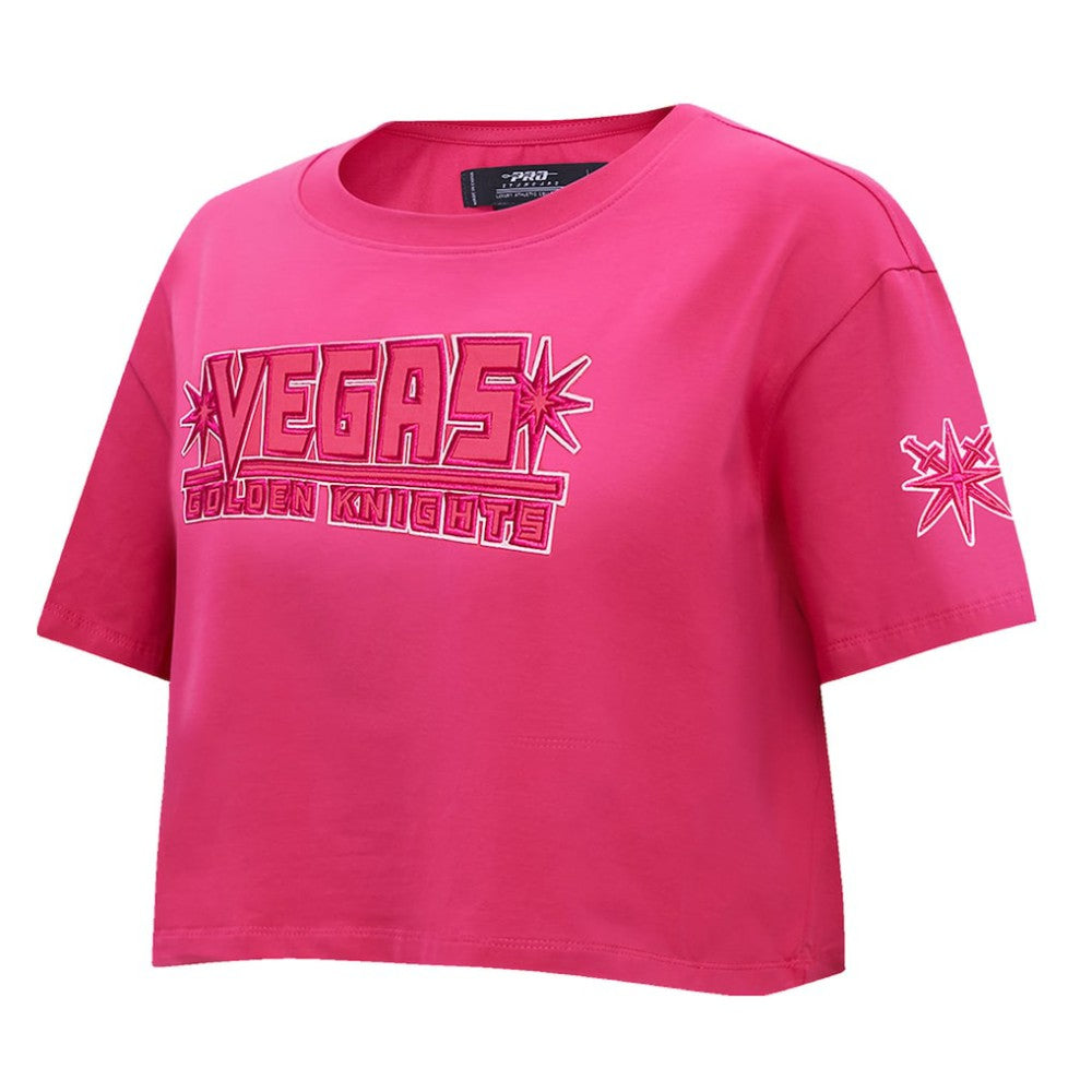 Vegas Golden Knights Pro Standard Women's Triple Pink Cropped Boxy T-Shirt - NHL 200410512