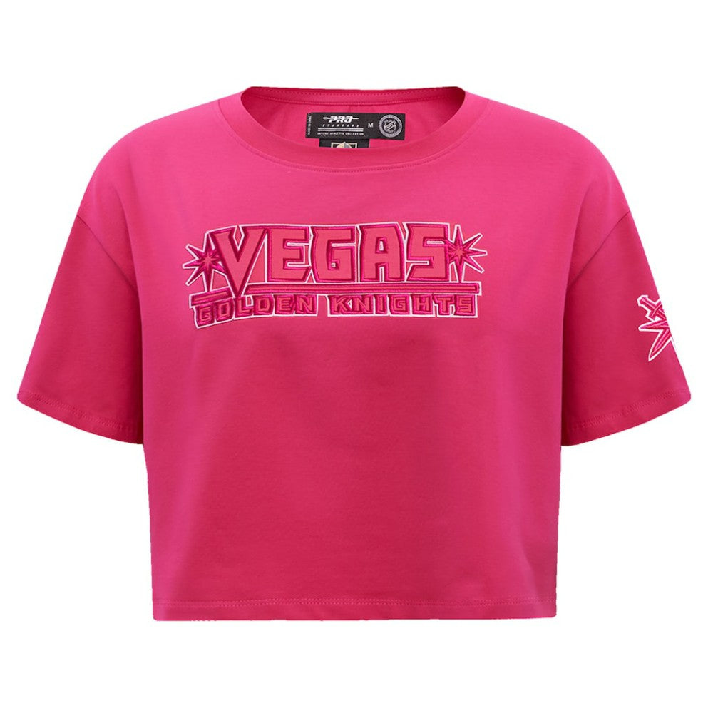 Vegas Golden Knights Pro Standard Women's Triple Pink Cropped Boxy T-Shirt - NHL 200410512