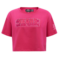 Vegas Golden Knights Pro Standard Women's Triple Pink Cropped Boxy T-Shirt - NHL 200410512