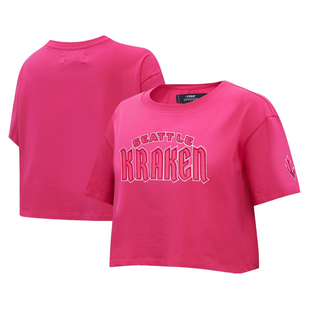 Seattle Kraken Pro Standard Women's Triple Pink Cropped Boxy T-Shirt - NHL 200410513