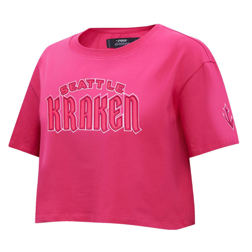 Seattle Kraken Pro Standard Women's Triple Pink Cropped Boxy T-Shirt - NHL 200410513