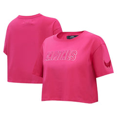 Washington Capitals Pro Standard Women's Triple Pink Cropped Boxy T-Shirt - NHL 200410514