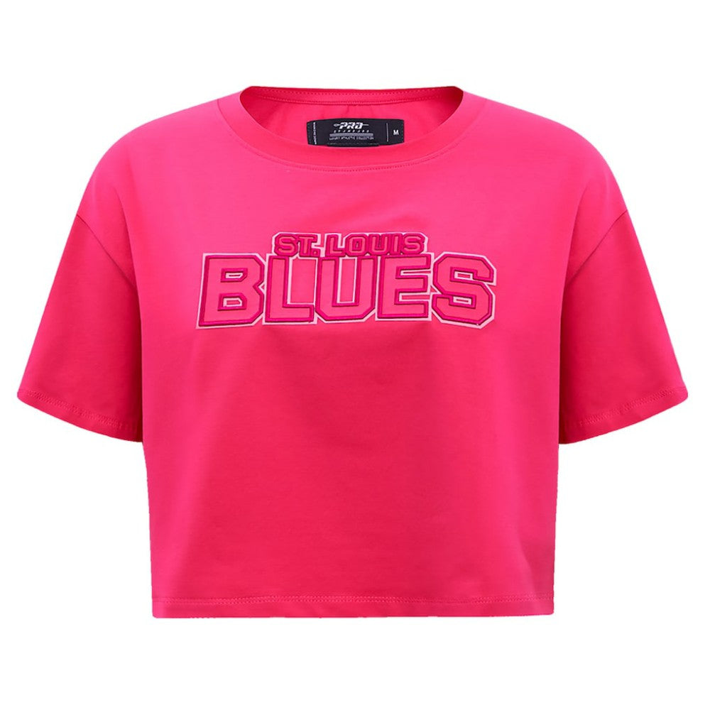 St. Louis Blues Pro Standard Women's Triple Pink Cropped Boxy T-Shirt - NHL 200410515