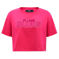 St. Louis Blues Pro Standard Women's Triple Pink Cropped Boxy T-Shirt - NHL 200410515