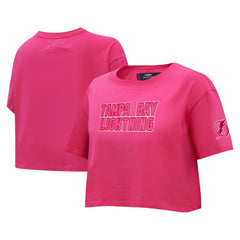Tampa Bay Lightning Pro Standard Women's Triple Pink Cropped Boxy T-Shirt - NHL 200410516