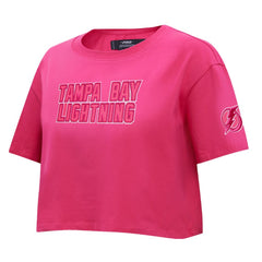Tampa Bay Lightning Pro Standard Women's Triple Pink Cropped Boxy T-Shirt - NHL 200410516