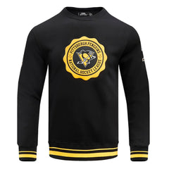 Pittsburgh Penguins Pro Standard Crest Emblem Pullover Sweatshirt - Black - NHL 200410535